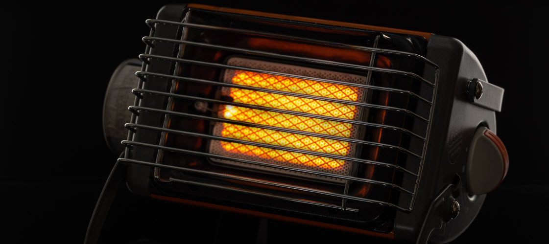 best portable camping heaters - portable heater turned on