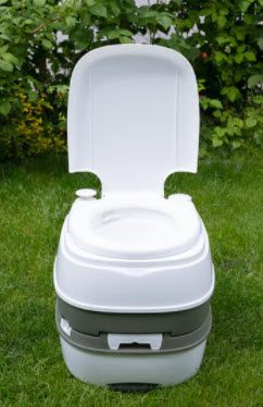 best portable toilets for camping - flushable toilet