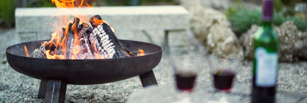 portable camping fire pits - Fire pit with wine