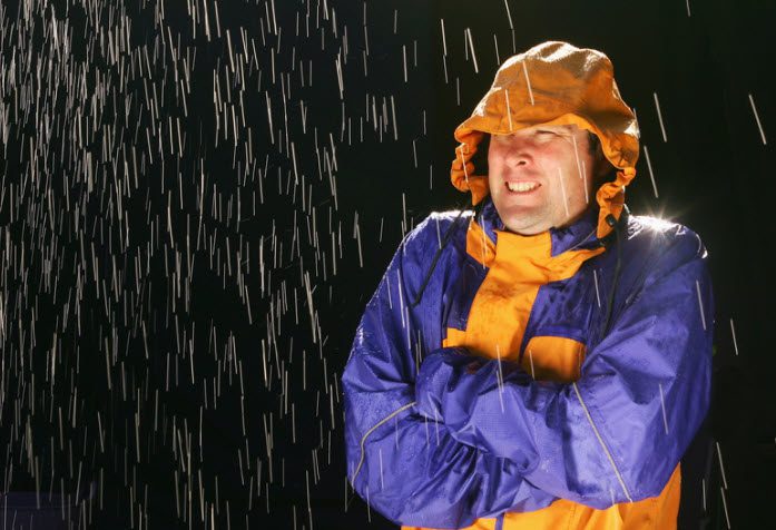 best rain gear for men - man in rain jacket