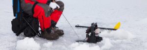 best ice fishing cameras - Man fishing with camera