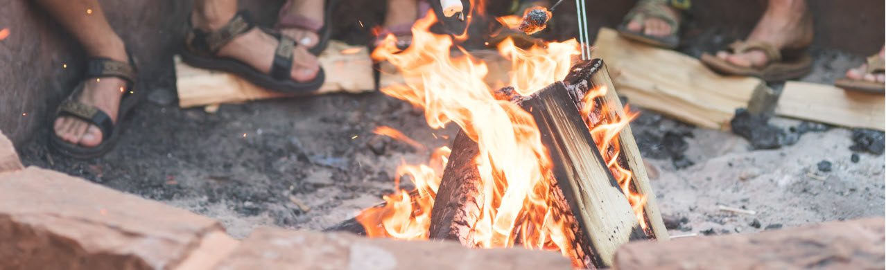 tips for campfire safety - cooking marshmallows