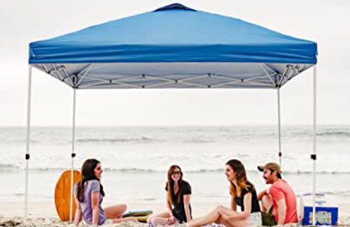 best popup gazebos for camping - canopy on beach