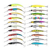 best lures for walleye - XBLACK Fishing Lures Set Large Hard Bait Minnow Lure with Treble Hook