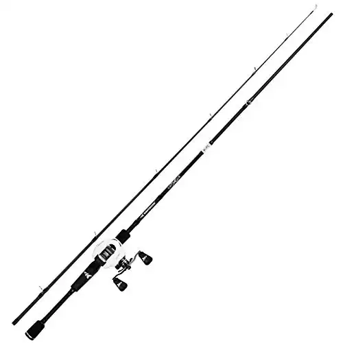 KastKing Crixus Fishing Rod and Reel Combo, Baitcasting, 6ft Medium, Right Handed,2pcs