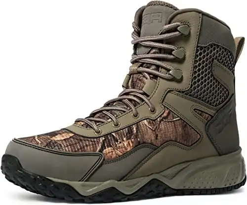 CQR Men's Military Tactical Boots, Lightweight 6 Inches Combat Boots, Durable EDC Outdoor Work Boots, Raider 6 - Zip Hunting Camo, 12