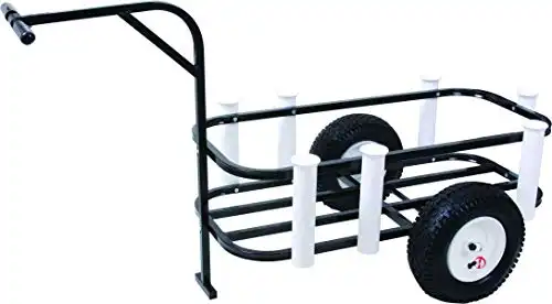 Sea Striker Deluxe Surf, Pier and Beach Cart Outdoor Fishing Rolling Wheel Wagon