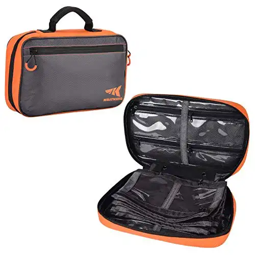 KastKing KKBS-BB-6S Bait Boss Lure Bag Utility Binder Tackle Bag - Soft Bait Binder - Fishing Gear Bag, Self-Healing Zippers & Padded Handle Design