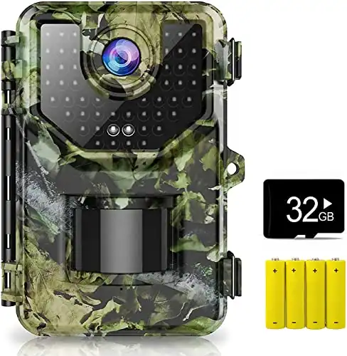 1520P 20MP Trail Camera, Hunting Camera with 120 Wide-Angle Motion Latest Sensor View 0.2s Trigger Time Trail Game Camera with 940nm No Glow and IP66 Waterproof 2.4 LCD 48pcs for Wildlife Monitoring