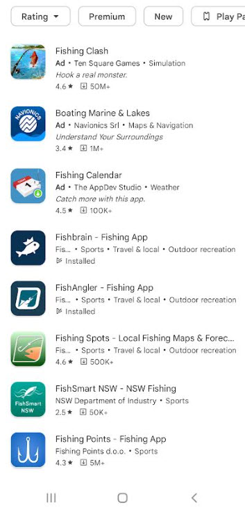 best apps for fishing - app list