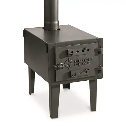 Amazon.com: Guide Gear Outdoor Wood Burning Stove, Portable with Chimney Pipe for Cooking, Camping, Tent, Hiking, Fishing, Backpacking : Home & Kitchen