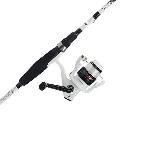 Abu Garcia 6’ IKE Dude Youth Fishing Rod and Reel Spinning Combo, 2-Piece Rod, Size 30 Reel, Right/Left Handle Position