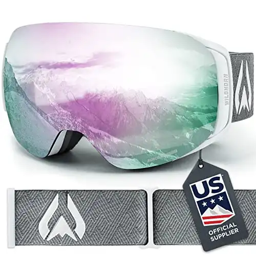 Wildhorn Outfitters Roca Ski Goggles Men, Women, and youth. US Ski Team Official Supplier UV400. Anti Fog, and Anti Scratch