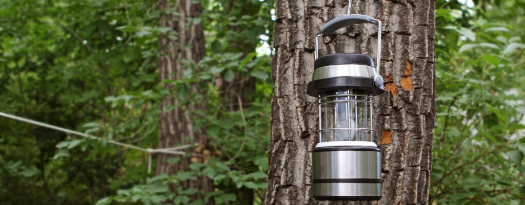 solar lanterns for camping - lantern in tree