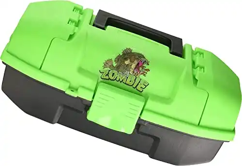 Plano Youth Zombie Fish Tackle Box, Neon Green/Black, Premium Tackle Storage, 500101