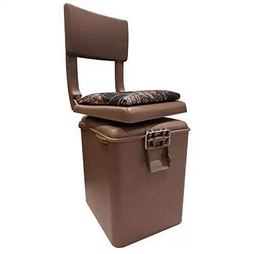 Wise Outdoors Super Sport Hunting Seat with Insulated Cooler, Brown/Break-Up Camouflage