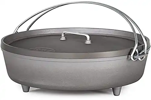 GSI Outdoors 12" Hard Anodized Dutch Oven Made from Aluminum for Lightweight and Efficient Heating