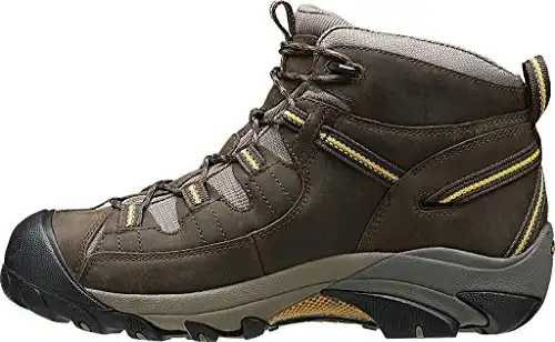 KEEN Men's Targhee II Mid Waterproof Hiking Boot,Black Olive/Yellow,8 M US
