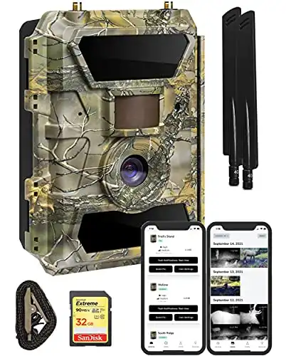 Yellowstone.ai 4G LTE Wireless Cellular Trail Camera with App for Deer Hunting & Security - Pictures & Videos On Any Phone (Verizon, AT&T, T-Mobile, Sprint & More) - Includes SD Card &...